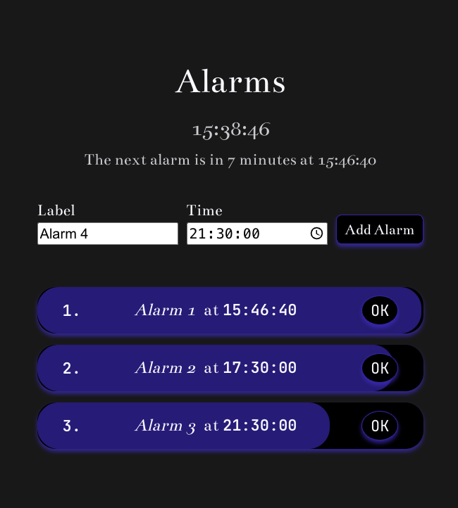 Web clock