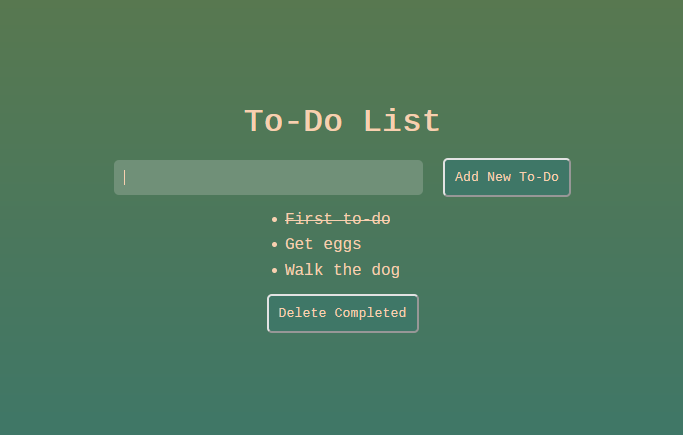 To-do list app